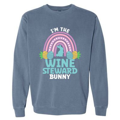 Happy Easter Day I'm The Wine Steward Bunny Funny Gift Garment-Dyed Sweatshirt