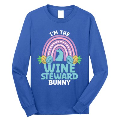 Happy Easter Day I'm The Wine Steward Bunny Funny Gift Long Sleeve Shirt