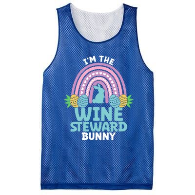 Happy Easter Day I'm The Wine Steward Bunny Funny Gift Mesh Reversible Basketball Jersey Tank