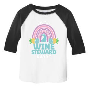 Happy Easter Day I'm The Wine Steward Bunny Funny Gift Toddler Fine Jersey T-Shirt