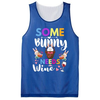 Happy Easter Day Some Bunny Needs Wine Rabbit Basket Stuffer Cute Gift Mesh Reversible Basketball Jersey Tank