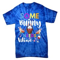 Happy Easter Day Some Bunny Needs Wine Rabbit Basket Stuffer Cute Gift Tie-Dye T-Shirt