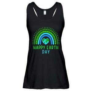 Happy Earth Day 2024 Cute Rainbow Earth Lover Gift Ladies Essential Flowy Tank