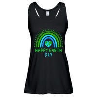 Happy Earth Day 2024 Cute Rainbow Earth Lover Gift Ladies Essential Flowy Tank