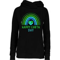 Happy Earth Day 2024 Cute Rainbow Earth Lover Gift Womens Funnel Neck Pullover Hood