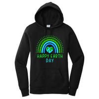 Happy Earth Day 2024 Cute Rainbow Earth Lover Gift Women's Pullover Hoodie