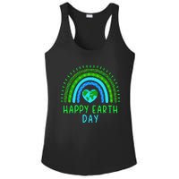 Happy Earth Day 2024 Cute Rainbow Earth Lover Gift Ladies PosiCharge Competitor Racerback Tank