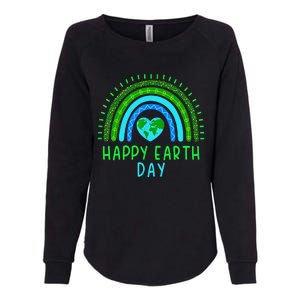 Happy Earth Day 2024 Cute Rainbow Earth Lover Gift Womens California Wash Sweatshirt