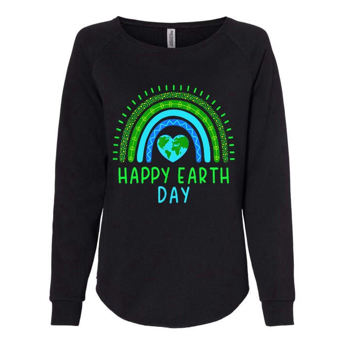 Happy Earth Day 2024 Cute Rainbow Earth Lover Gift Womens California Wash Sweatshirt