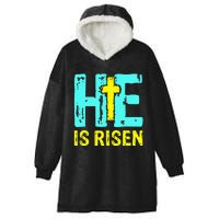 Happy Easter Day He is Risen Christian Easter Hooded Wearable Blanket