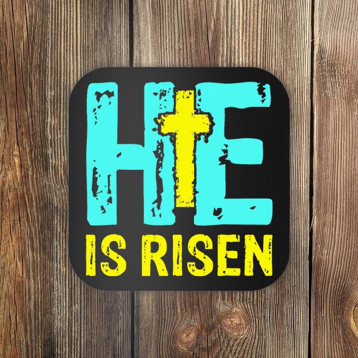 Happy Easter Day He is Risen Christian Easter Coaster