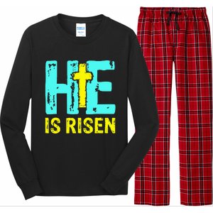 Happy Easter Day He is Risen Christian Easter Long Sleeve Pajama Set