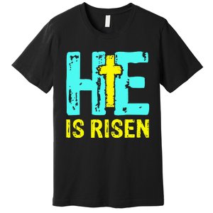 Happy Easter Day He is Risen Christian Easter Premium T-Shirt