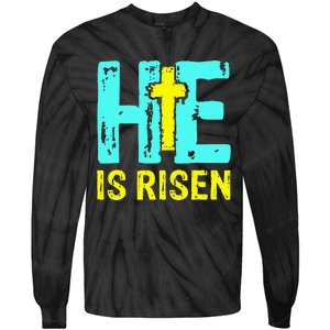 Happy Easter Day He is Risen Christian Easter Tie-Dye Long Sleeve Shirt