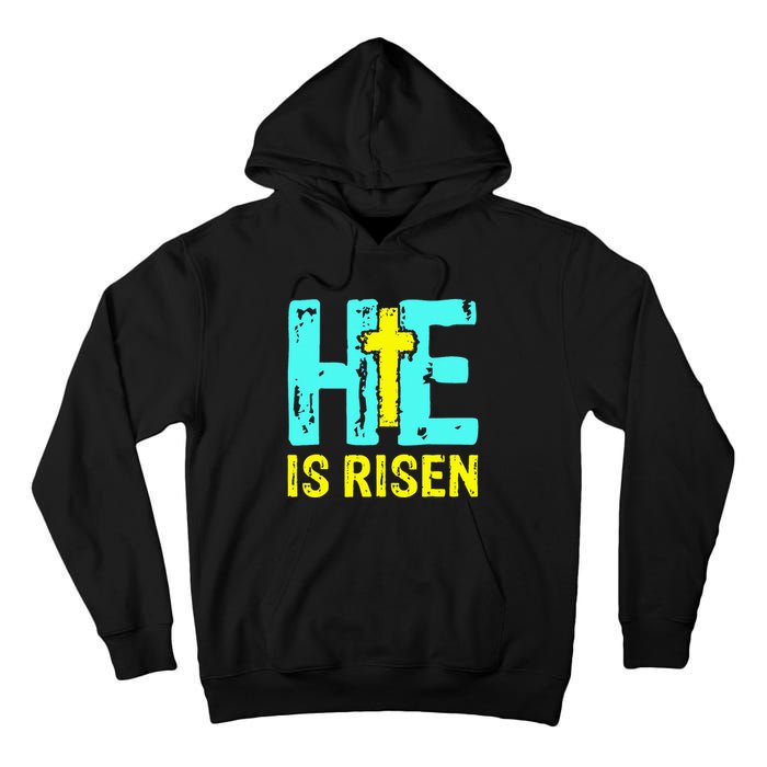 Happy Easter Day He is Risen Christian Easter Tall Hoodie