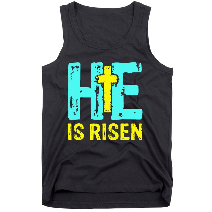 Happy Easter Day He is Risen Christian Easter Tank Top