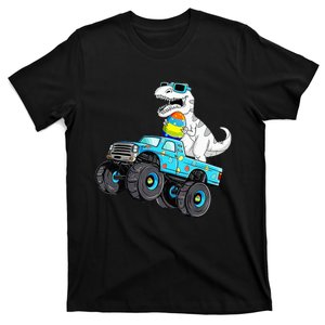 Happy Easter Dinosaur Riding Monster Truck T rex T-Shirt