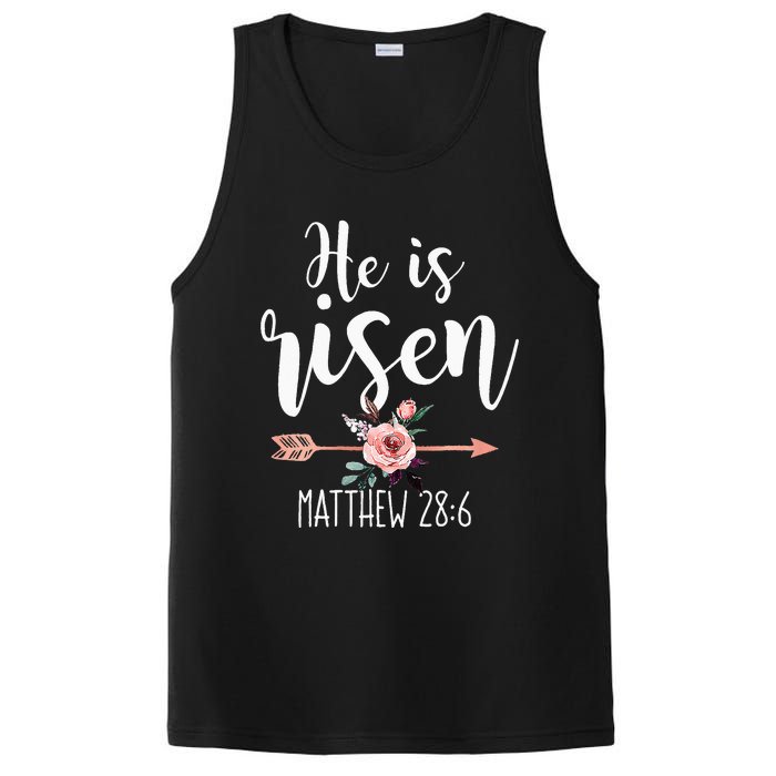 Happy Easter Day He Is Risen Floral PosiCharge Competitor Tank