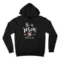 Happy Easter Day He Is Risen Floral Tall Hoodie