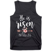 Happy Easter Day He Is Risen Floral Tank Top