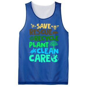 Happy Earth Day Gift Save Rescue Recycle Plant Clean Care Gift Mesh Reversible Basketball Jersey Tank