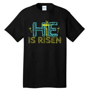 Happy Easter Day He is Risen Christian Easter Tall T-Shirt