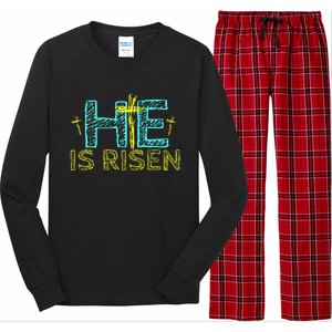 Happy Easter Day He is Risen Christian Easter Long Sleeve Pajama Set