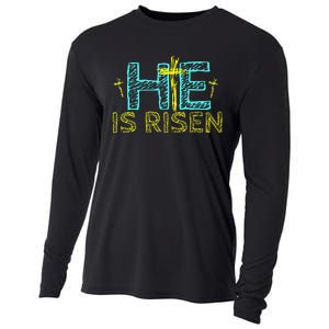 Happy Easter Day He is Risen Christian Easter Cooling Performance Long Sleeve Crew