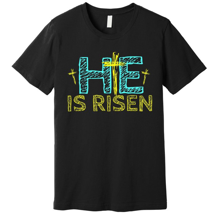 Happy Easter Day He is Risen Christian Easter Premium T-Shirt