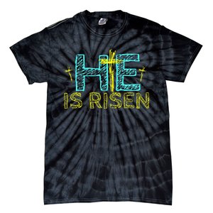 Happy Easter Day He is Risen Christian Easter Tie-Dye T-Shirt