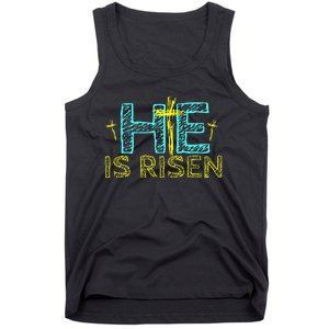 Happy Easter Day He is Risen Christian Easter Tank Top