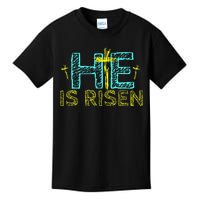 Happy Easter Day He is Risen Christian Easter Kids T-Shirt