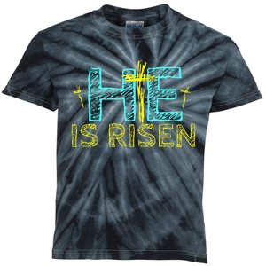 Happy Easter Day He is Risen Christian Easter Kids Tie-Dye T-Shirt