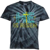 Happy Easter Day He is Risen Christian Easter Kids Tie-Dye T-Shirt