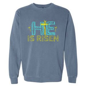 Happy Easter Day He is Risen Christian Easter Garment-Dyed Sweatshirt