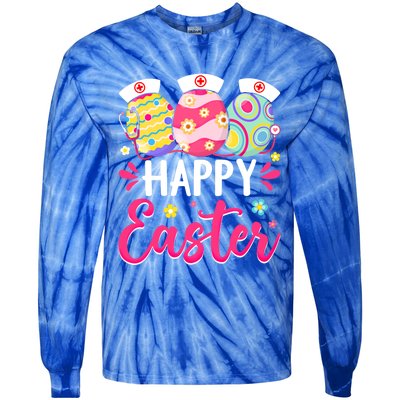 Happy Easter Day Nursing Cute Bunny Egg Nurse Stethoscope Gift Tie-Dye Long Sleeve Shirt