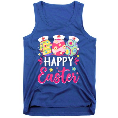 Happy Easter Day Nursing Cute Bunny Egg Nurse Stethoscope Gift Tank Top