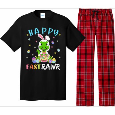 Happy Eastrawr Dinosaur T Rex Cute Easter Bunny Egg Pajama Set