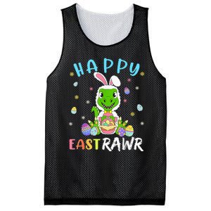 Happy Eastrawr Dinosaur T Rex Cute Easter Bunny Egg Mesh Reversible Basketball Jersey Tank