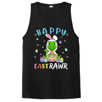 Happy Eastrawr Dinosaur T Rex Cute Easter Bunny Egg PosiCharge Competitor Tank