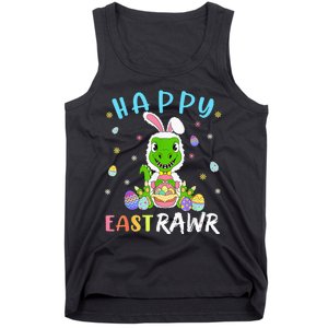 Happy Eastrawr Dinosaur T Rex Cute Easter Bunny Egg Tank Top