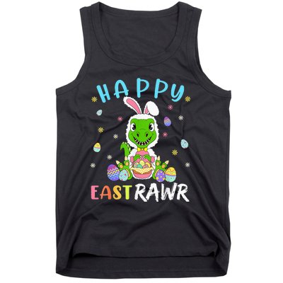 Happy Eastrawr Dinosaur T Rex Cute Easter Bunny Egg Tank Top