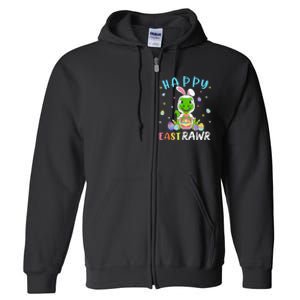 Happy Eastrawr Dinosaur T Rex Cute Easter Bunny Egg Full Zip Hoodie