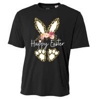 Happy Easter Day Leopard Plaid Rabbit Cooling Performance Crew T-Shirt