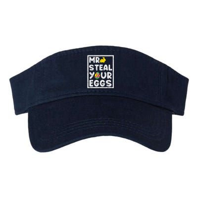 Happy Easter Day Mr Steal Your Eggs Funny Spring Rabbit Valucap Bio-Washed Visor