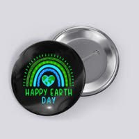 Happy Earth Day 2024 Cute Rainbow Earth Lover Button