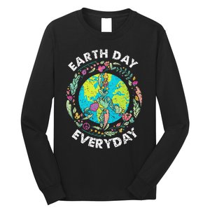 Happy Earth Day Every Day Peace Symbol Long Sleeve Shirt