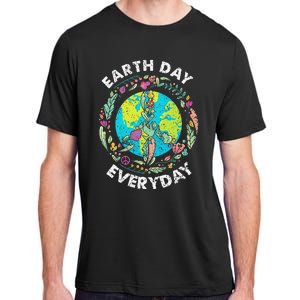 Happy Earth Day Every Day Peace Symbol Adult ChromaSoft Performance T-Shirt