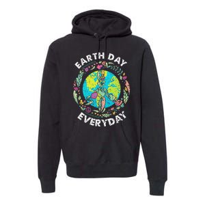 Happy Earth Day Every Day Peace Symbol Premium Hoodie