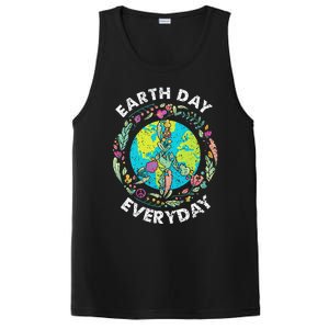 Happy Earth Day Every Day Peace Symbol PosiCharge Competitor Tank